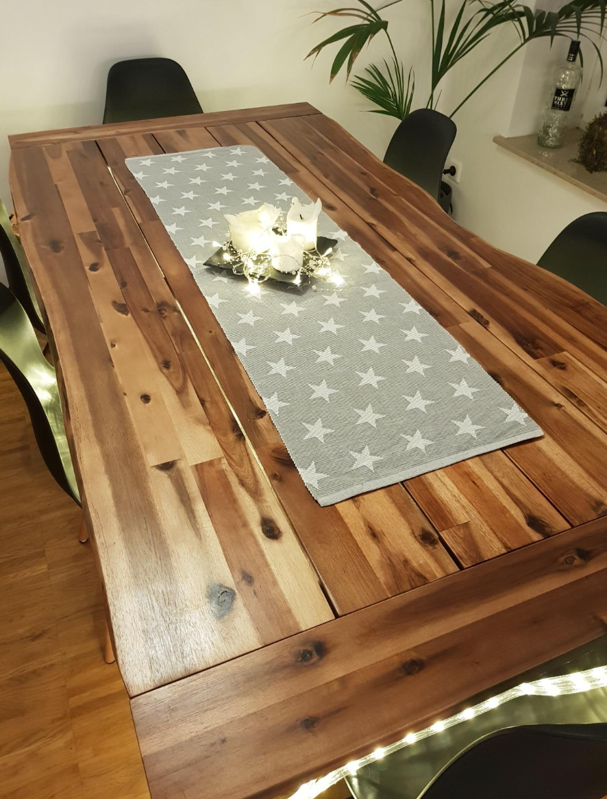 Dining Table Solid Acacia Wood 180x90 cm
