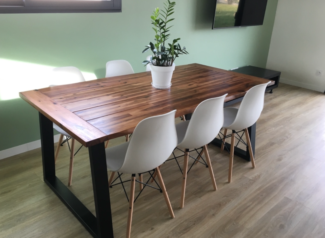 Dining Table Solid Acacia Wood 180x90 cm