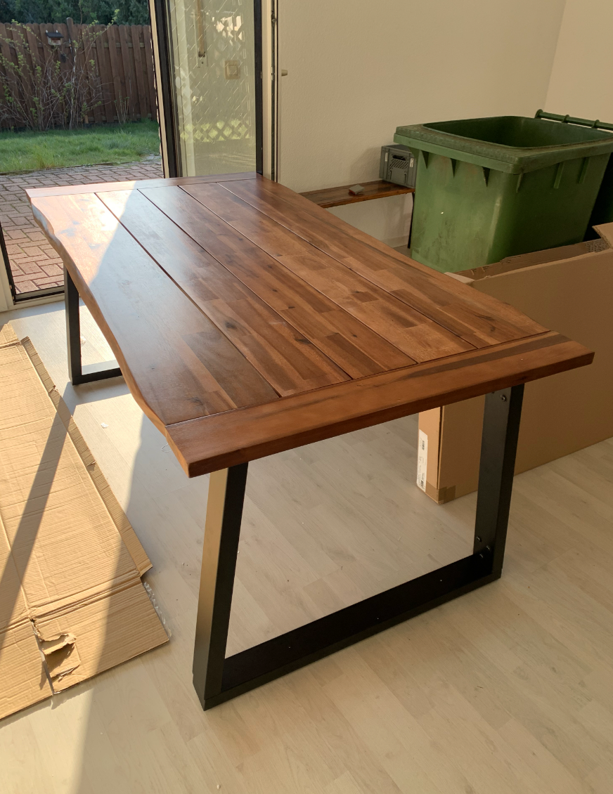 Dining Table Solid Acacia Wood 180x90 cm