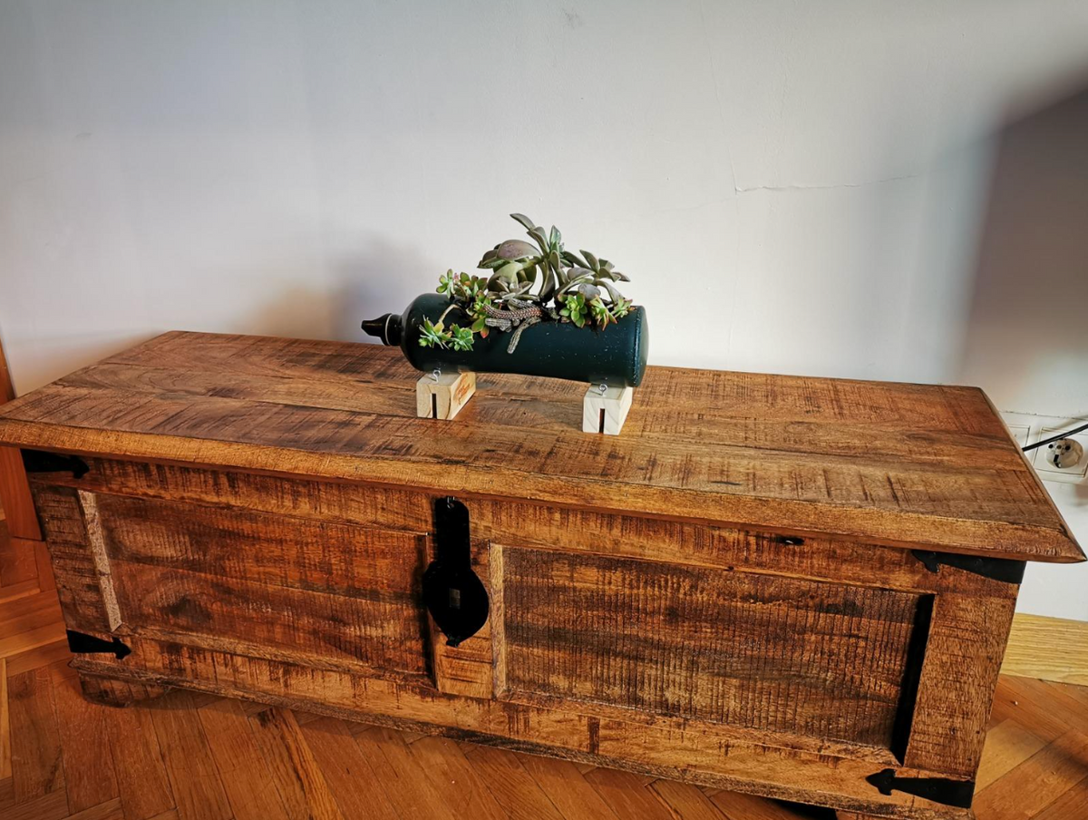 Storage Chest 90x45x40 cm Solid Acacia Wood