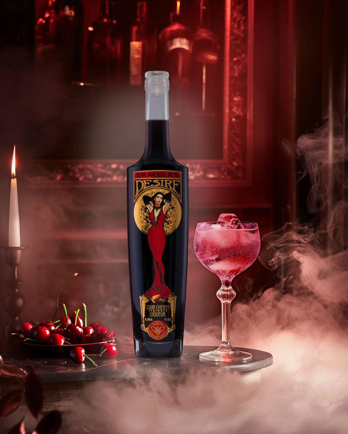 Dracula's Desire Sour Cherry Liqueur (Visinata) by Legendary Dracula 500ml