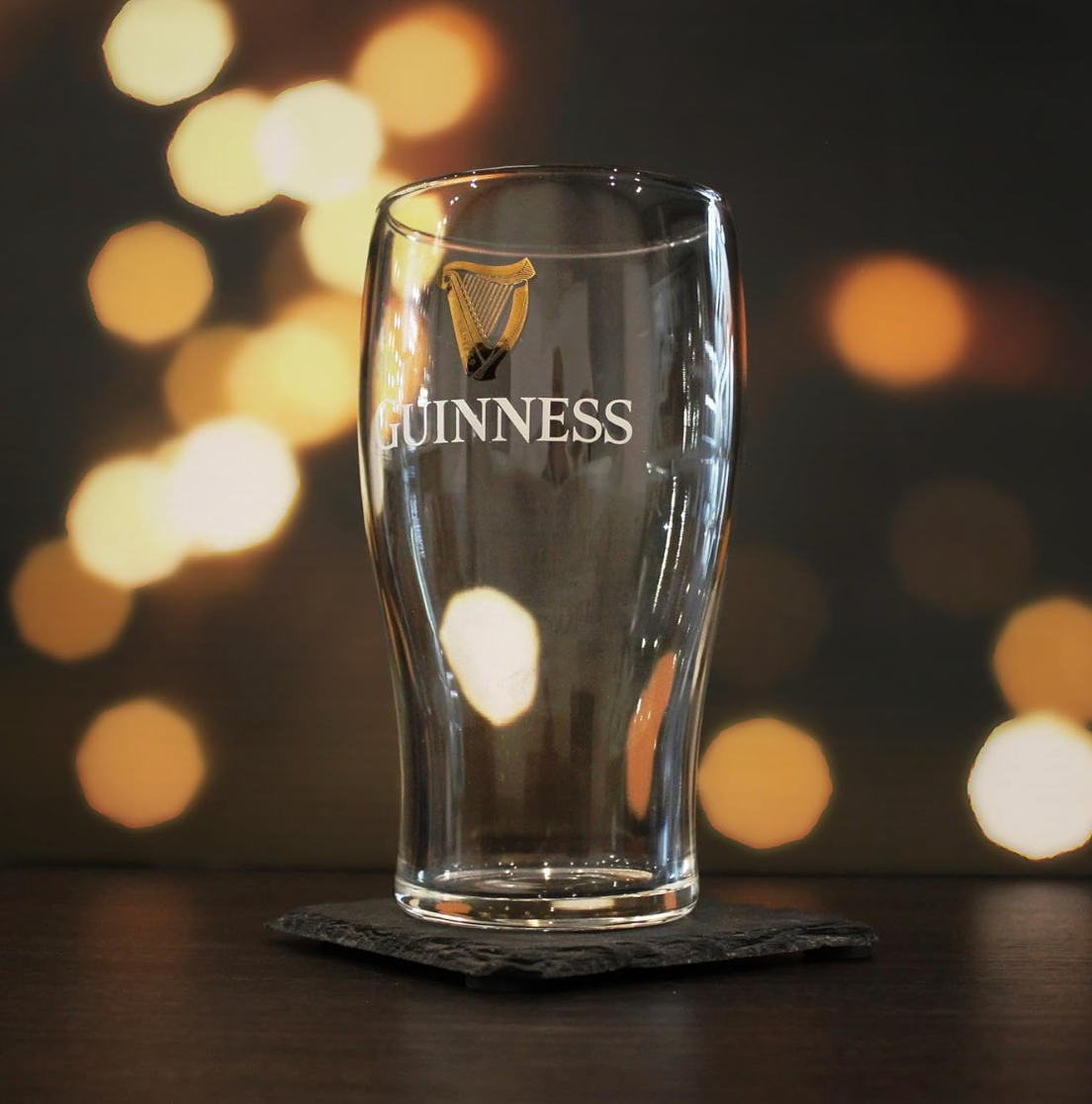 Official Classic Guinness Pint Glass, Engraved with Any Message, Gift Boxed