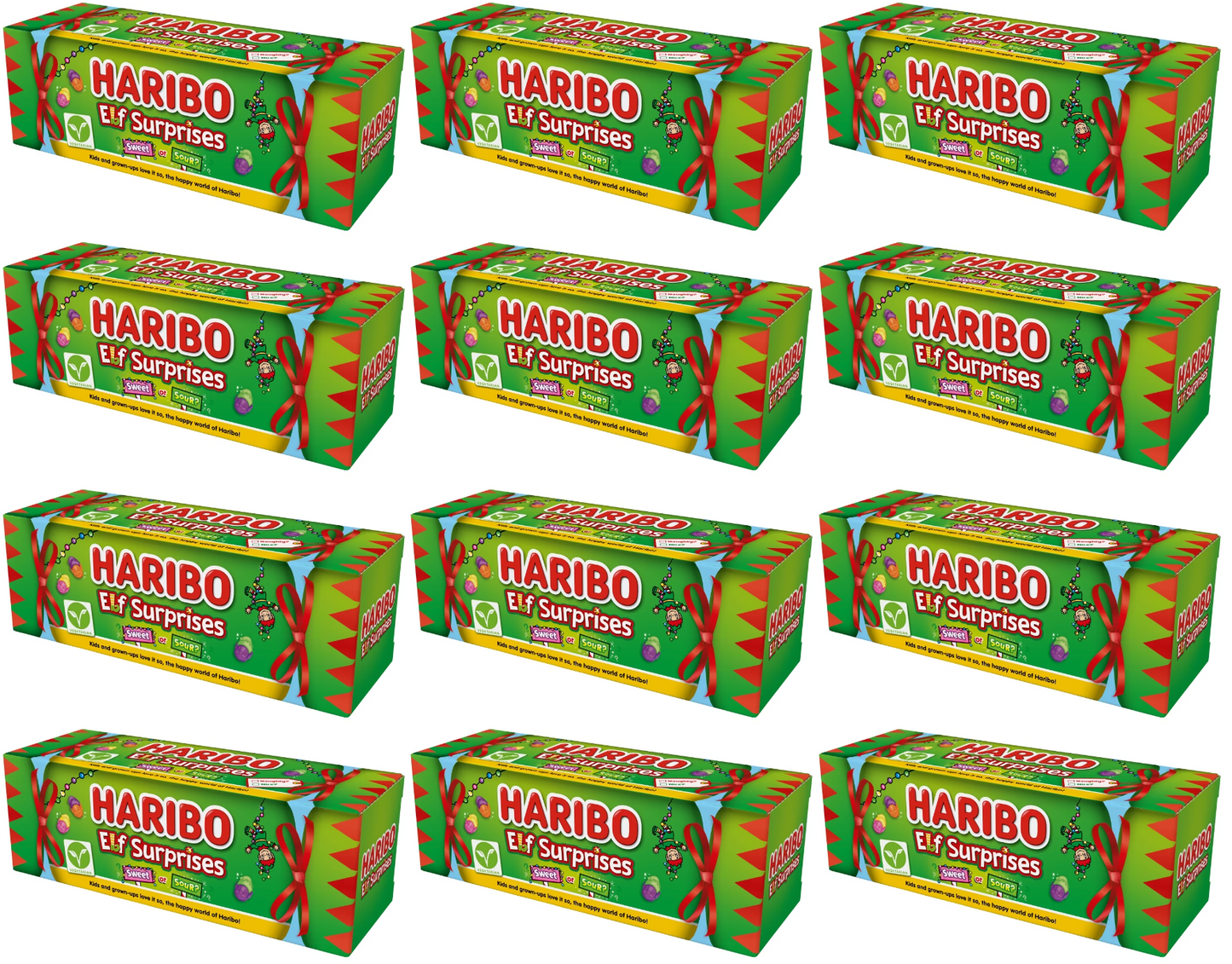 12 x Haribo Elf Surprises Tube - 120GM