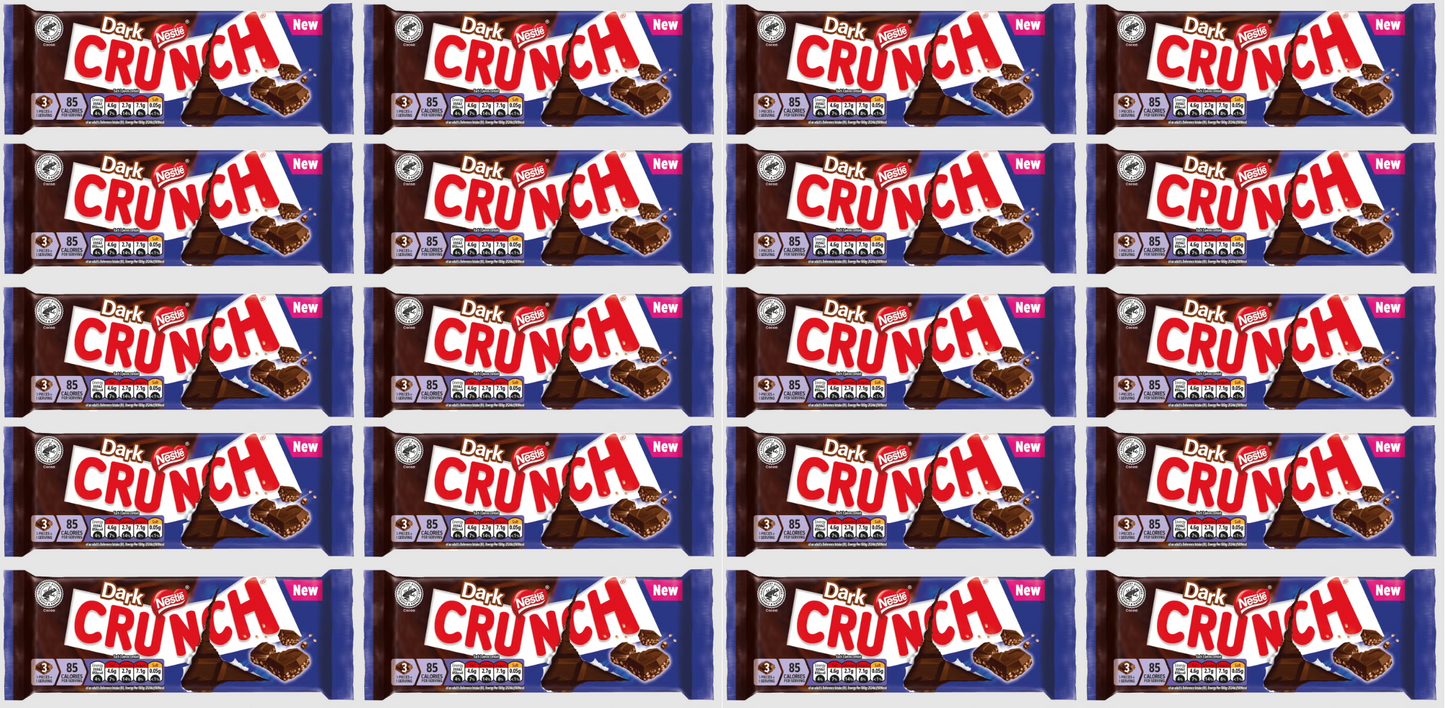 20 x Nestle Crunch Dark Large Bar - 100GM