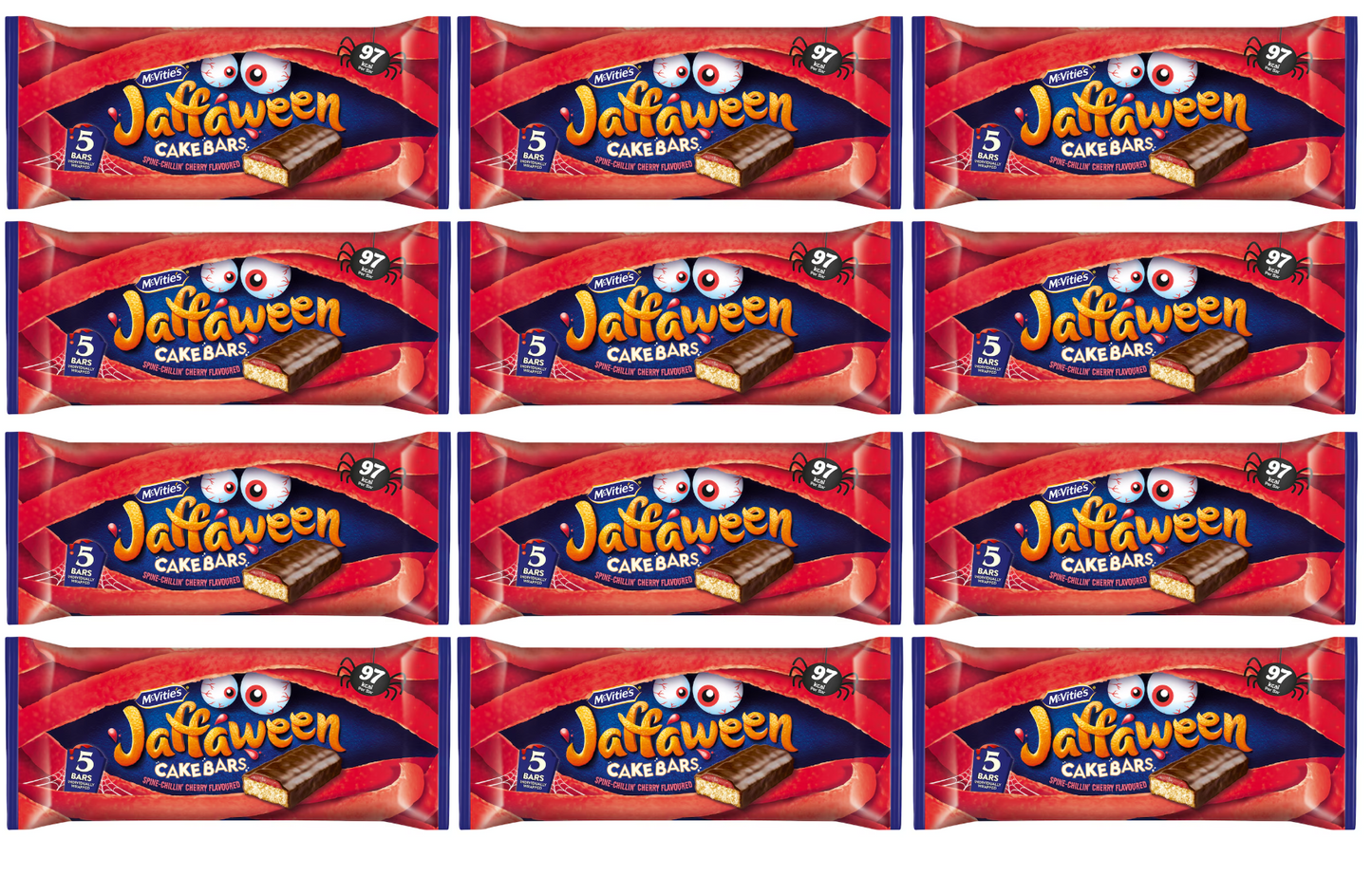 12 x Jaffaween Cherry Cakebar 5pk - 122GM