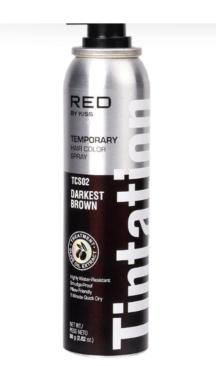 Red by Kiss Tintation Temporary Hair Colour Spray for Vibrant Wash-Out Colour 2.82oz