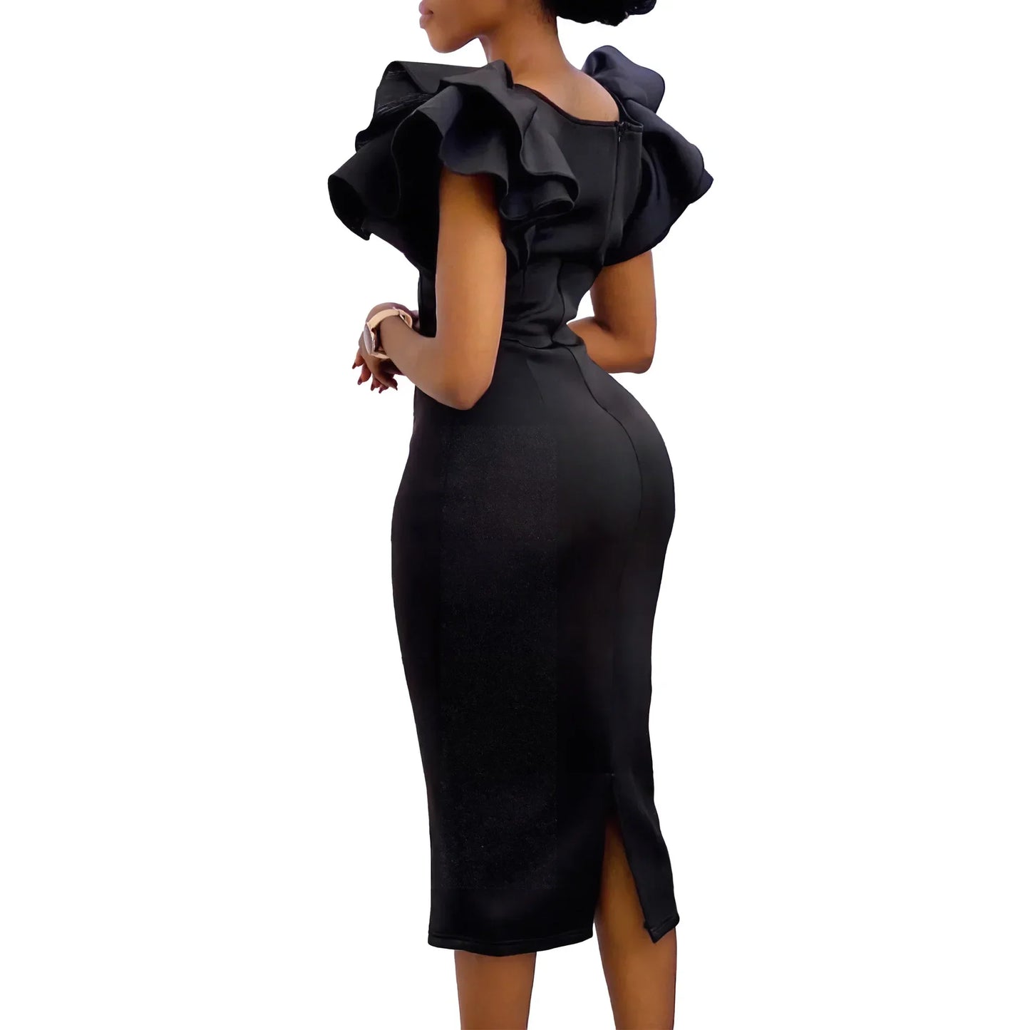 Africa Clothing African Party Evening Dresses for Women Summer Elegant African Square Collar Short Sleeve Bodycon Dress Outfits