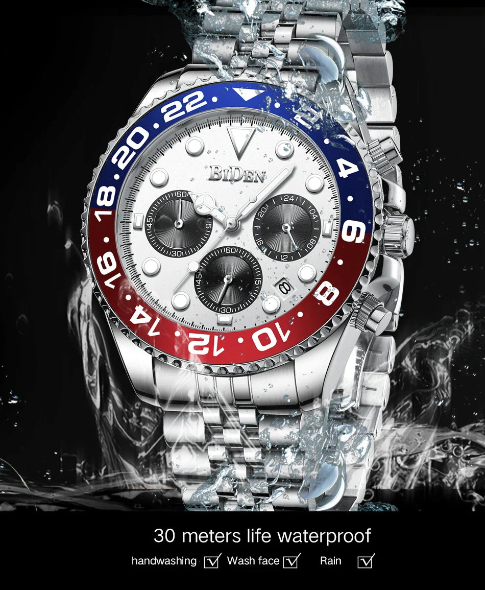 Men's Multi functional Waterproof Quartz Watch