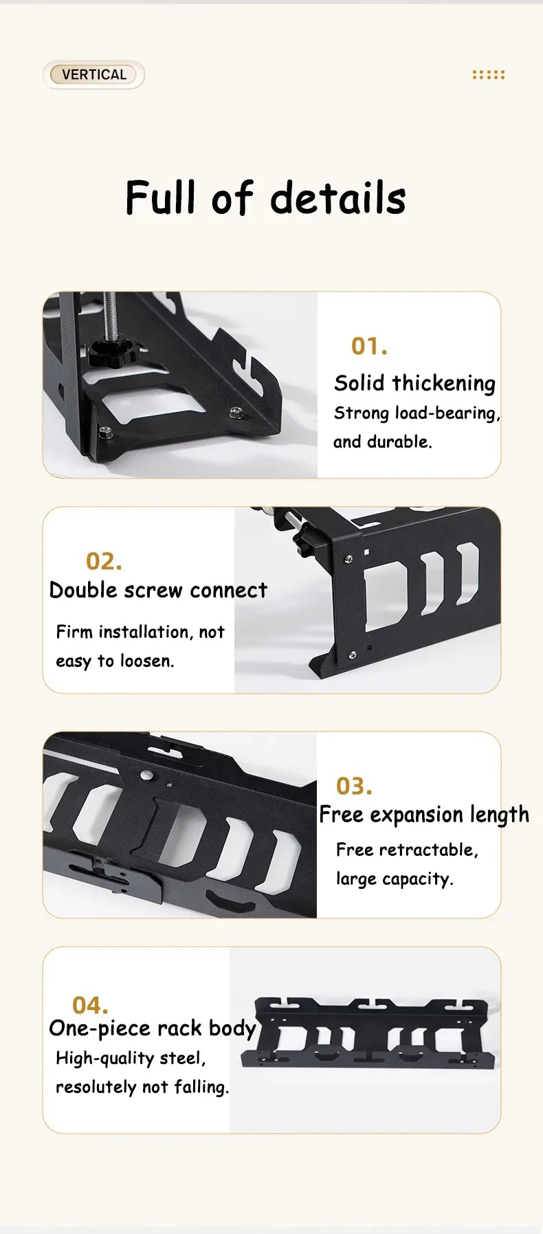 Telescopic Under Desk Cable Management Tray –  Storage Rack