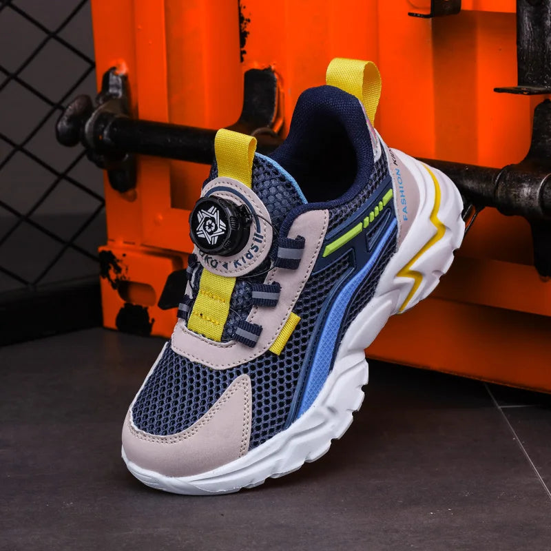 New Children Sports Shoes Boy Sneaker Black Mesh Summer Breathable Kids Casual Shoes Boy Running Tennis Running Sneaker
