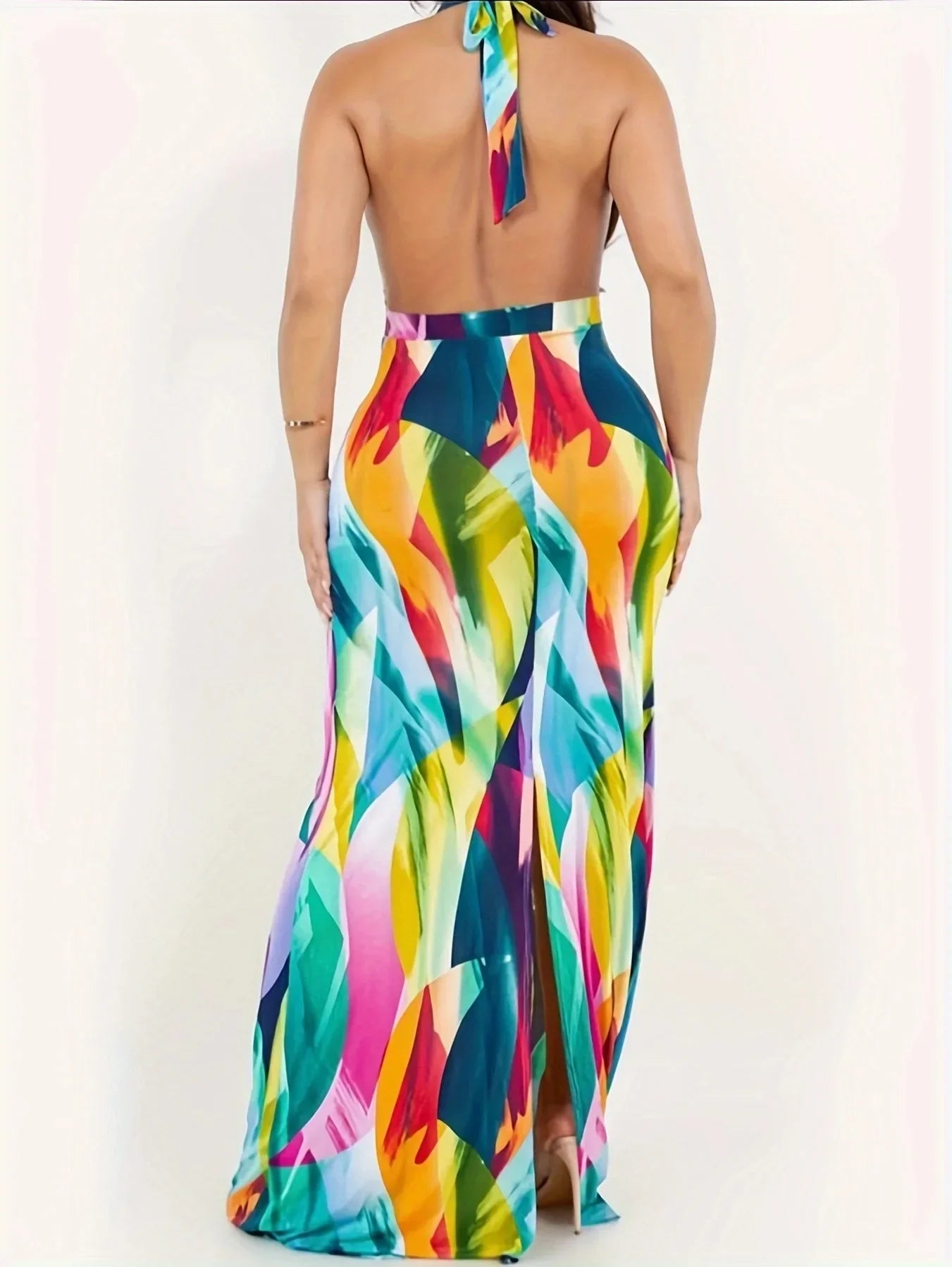 31337 New Women's Clothing European Style Halter Neck Dress Sleeveless Vestido Unique Amazon Best Seller Fashionable Dress