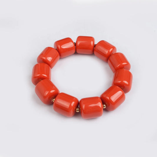 32 inches Long Orange Beads African Jewelry Set Women Bridal Party Costume Necklace Jewelry Set