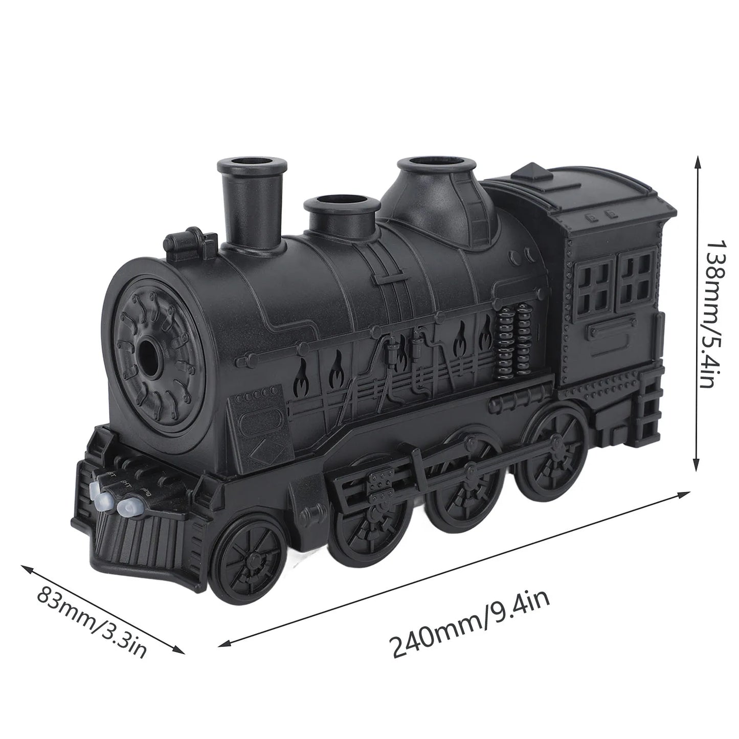 Essential Oil Diffuser 300ml Train Shape 2 Lighting Modes Aromatherapy Cool Mist Humidifier with Remote Control for Bedroom Offi