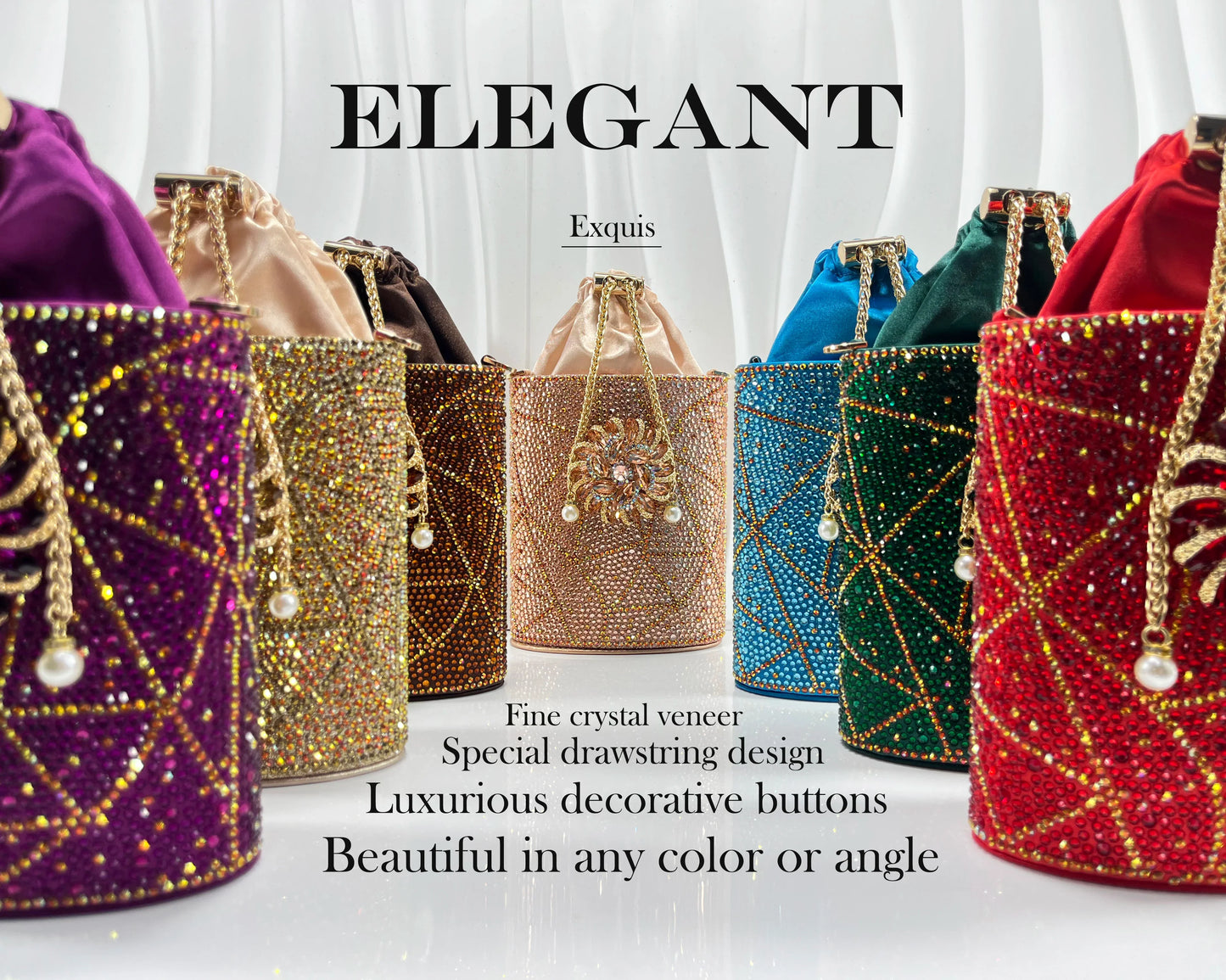 QSGFC High-end Women's Shoes with Diamond Oval Stand Bag Popular in Nigeria Women's High Heels for Special Day