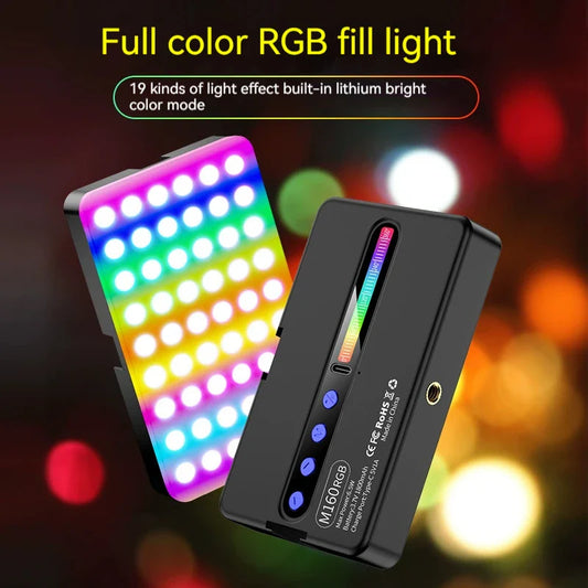 RGB LED Video Light 2700-6500K Handheld Photography Fill Lamp