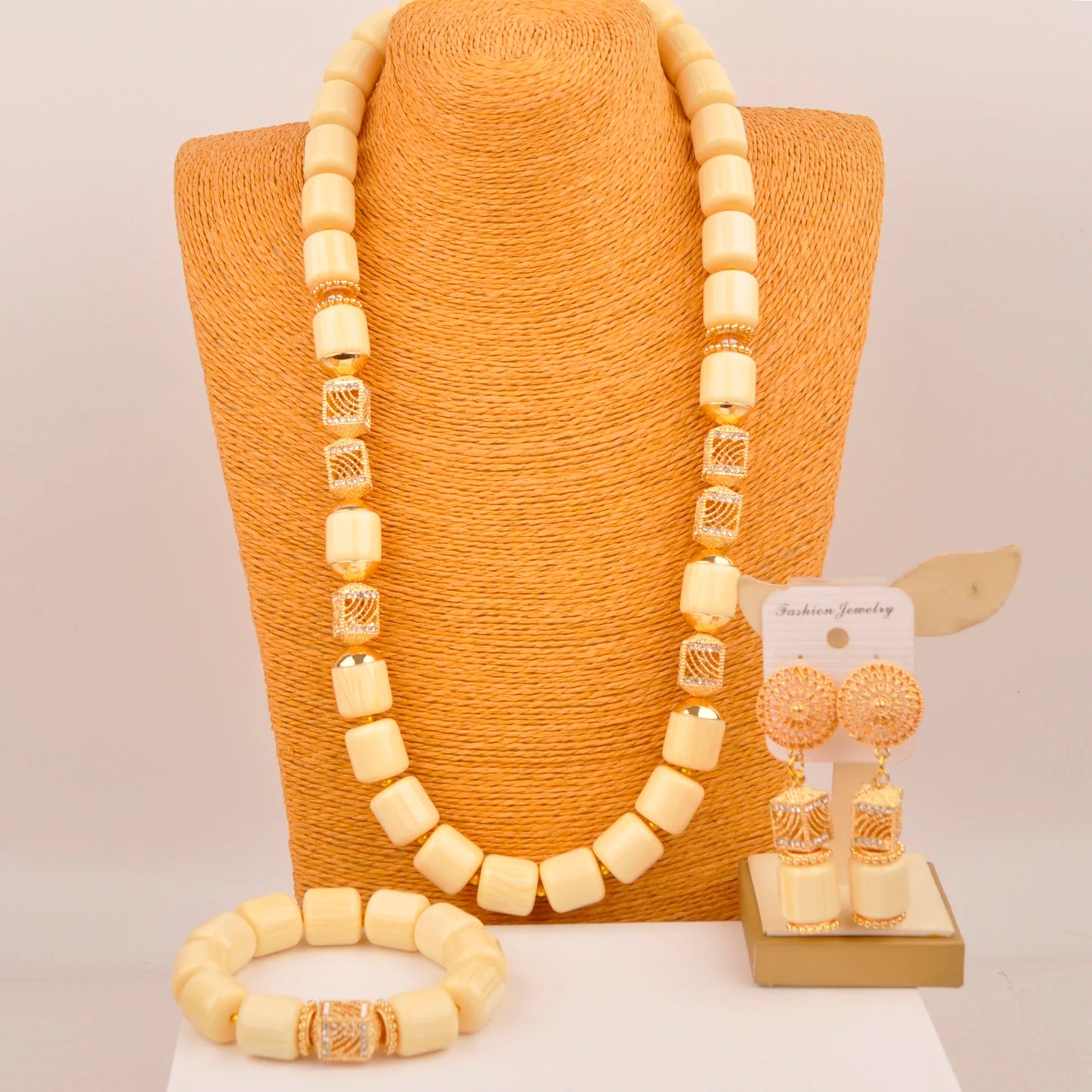 artifical coral beads nigerian jewelry sets for woman weddings