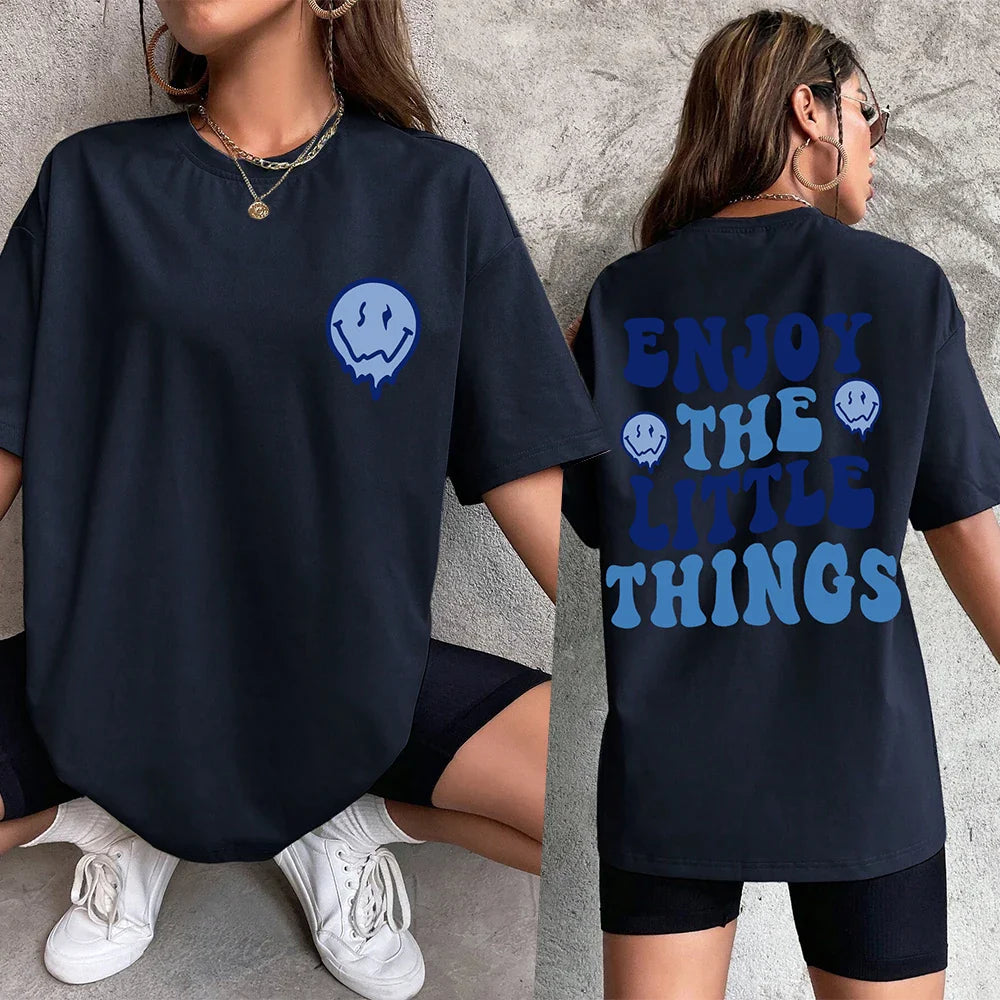 Enjoy The Little Things Oversized T-Shirt for Women - Streetwear Tee