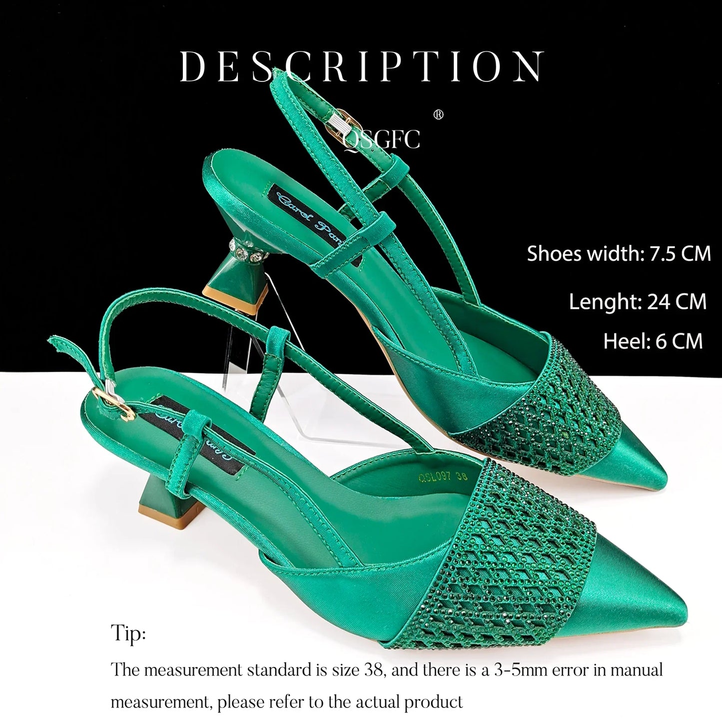 Fashionable Women's Rhinestone-encrusted Party Shoes And Special bag