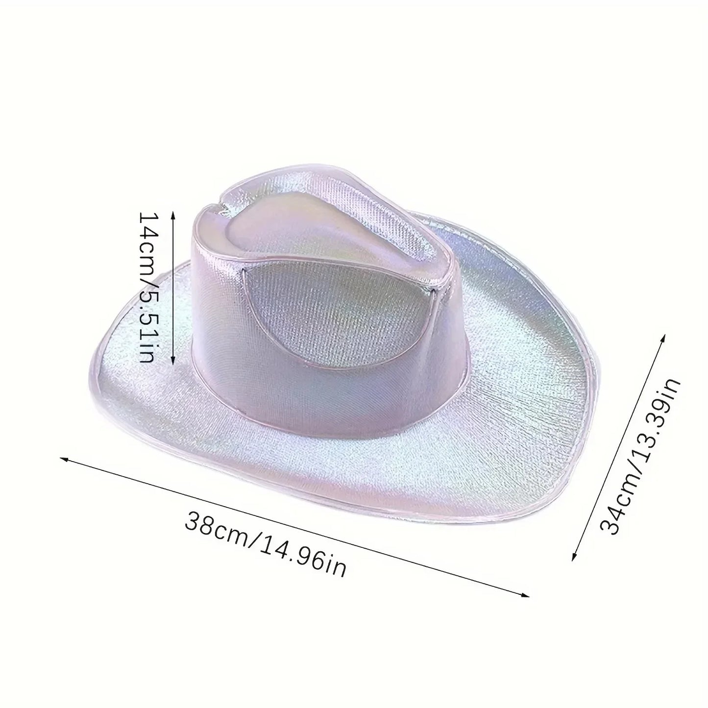 LED Light-Up Cowboy & Cowgirl Hat – Luminous Western Party Cap for Dancing, Dress-Up & Festivals