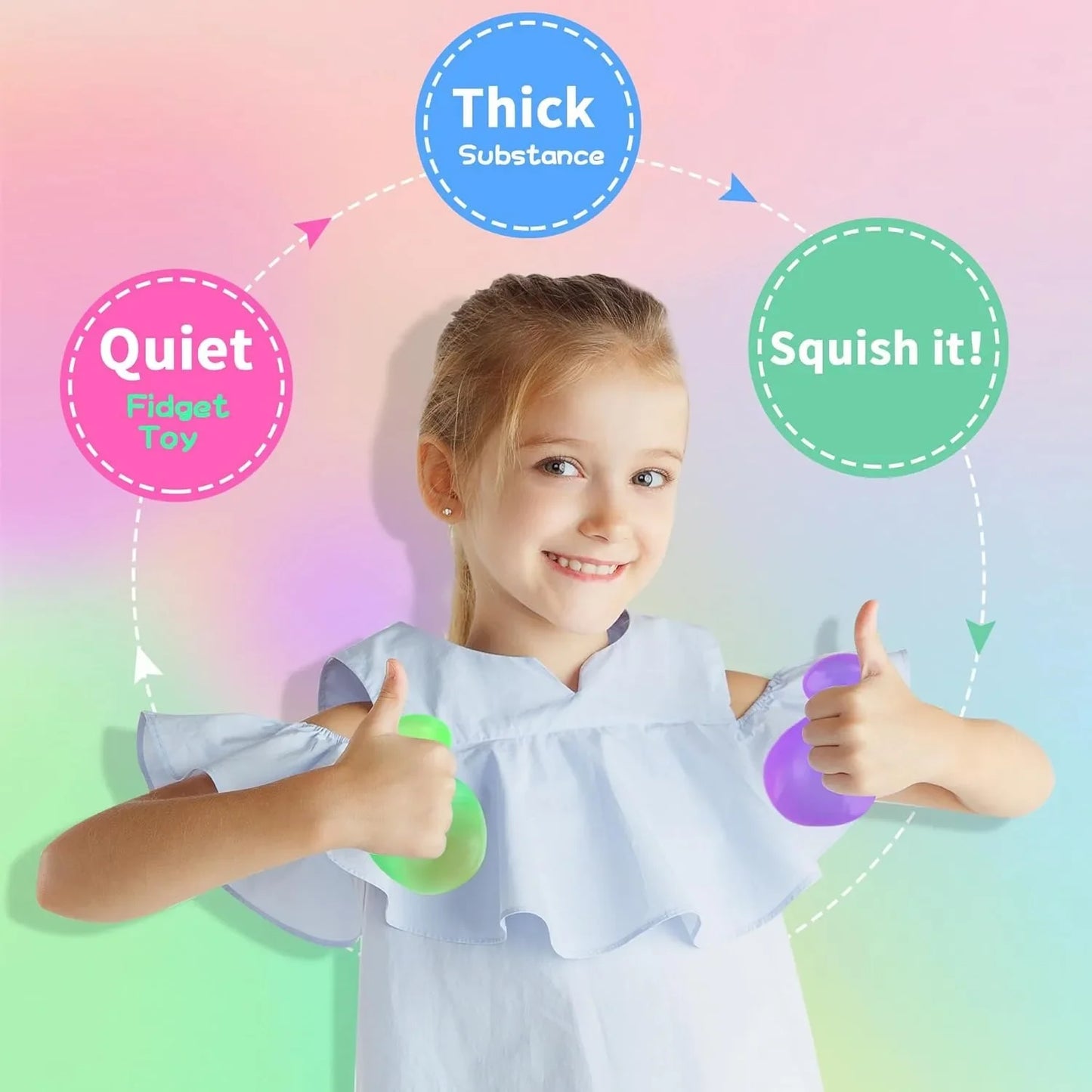 Premium Stress Relief Cube | Gel-Filled Sensory Fidget Toy for Anxiety & Focus | Kids & Adults