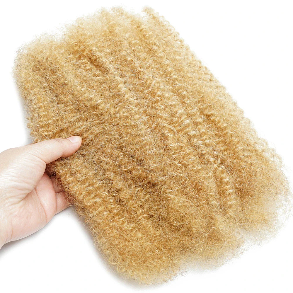 50gram Bulk Hair For Braiding Afro Kinky Curly Remy Human Hair Extensions no Wefts for Mini Twists Braids 10-22inches KissHair