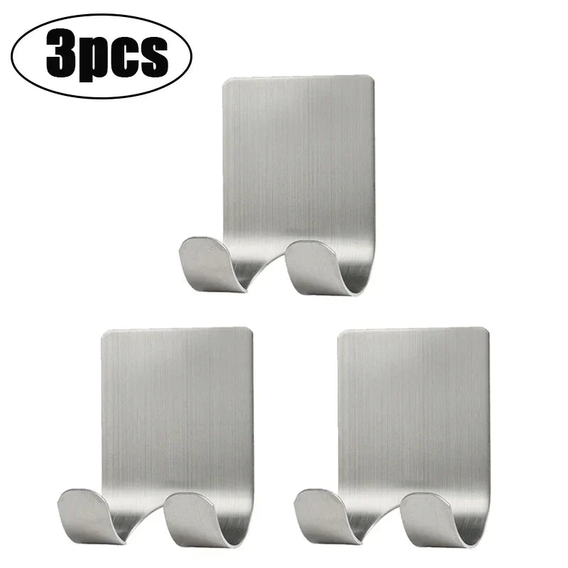 1-4pcs Wall Razor Holder Storage Hook Stainless Steel Men Shaver Storage Rack Shaver Shelf Hanger Stand Razor Blade Holder Hooks