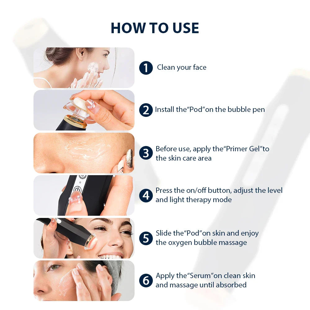 Glam Pod For Aqua Facial Machine CO2 Pods For Bubble Facial Beauty Machine Revive Pods co2 Capsule Gels Facial SPA Skin Clean