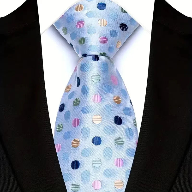 41 Colors 8CM Mens Ties Green Blue Plaid Stripes Floral Classic Business Jacquard Woven Neck ties For Wedding and Party