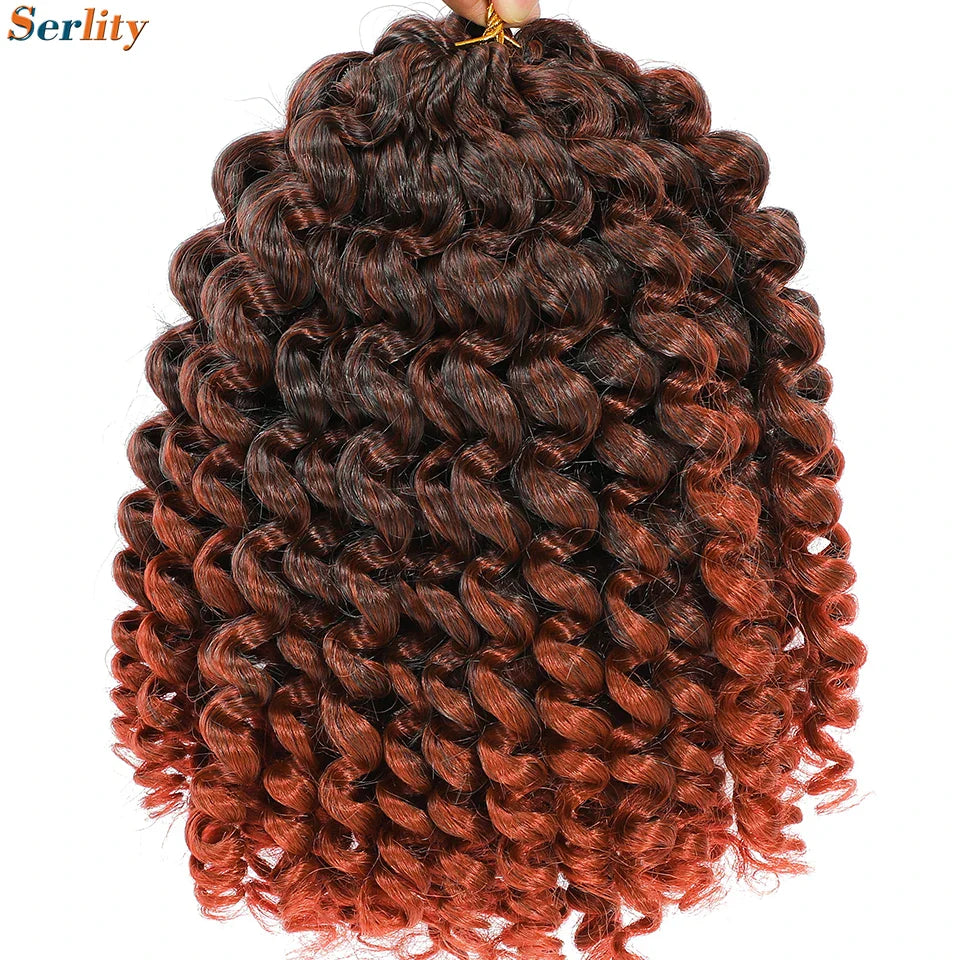 3 Packs Wand Curl Jamaican Bounce Crochet Hair 8inch T Purple 27 30 350 Bug Ombre Blonde Synthetic Jumpy Wand Curly Hair 60Roots