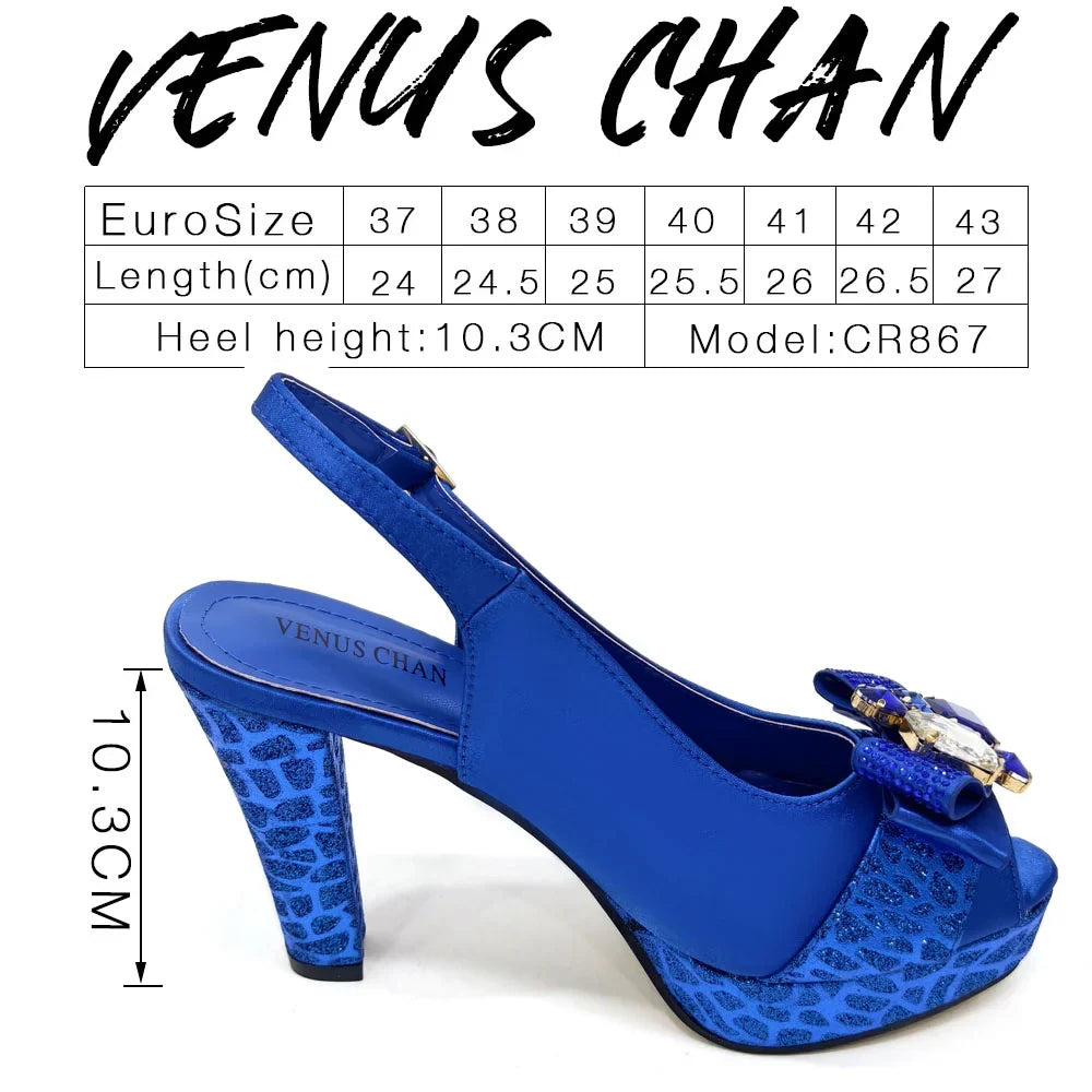 Elegant Women Heels for Party Open Toe Special Material Design Rhinestone Italian Only Sandals and Set to Choose 2024