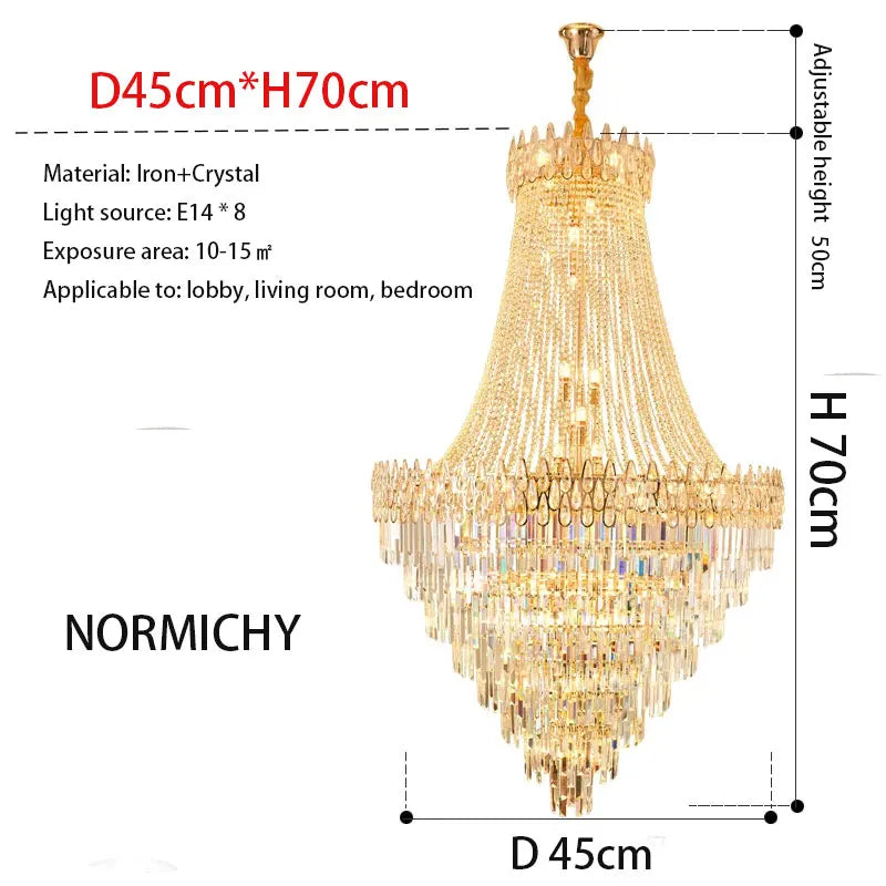 Modern Crystal Chandelier Wedding Hall Villa Hotel Hall Living Room