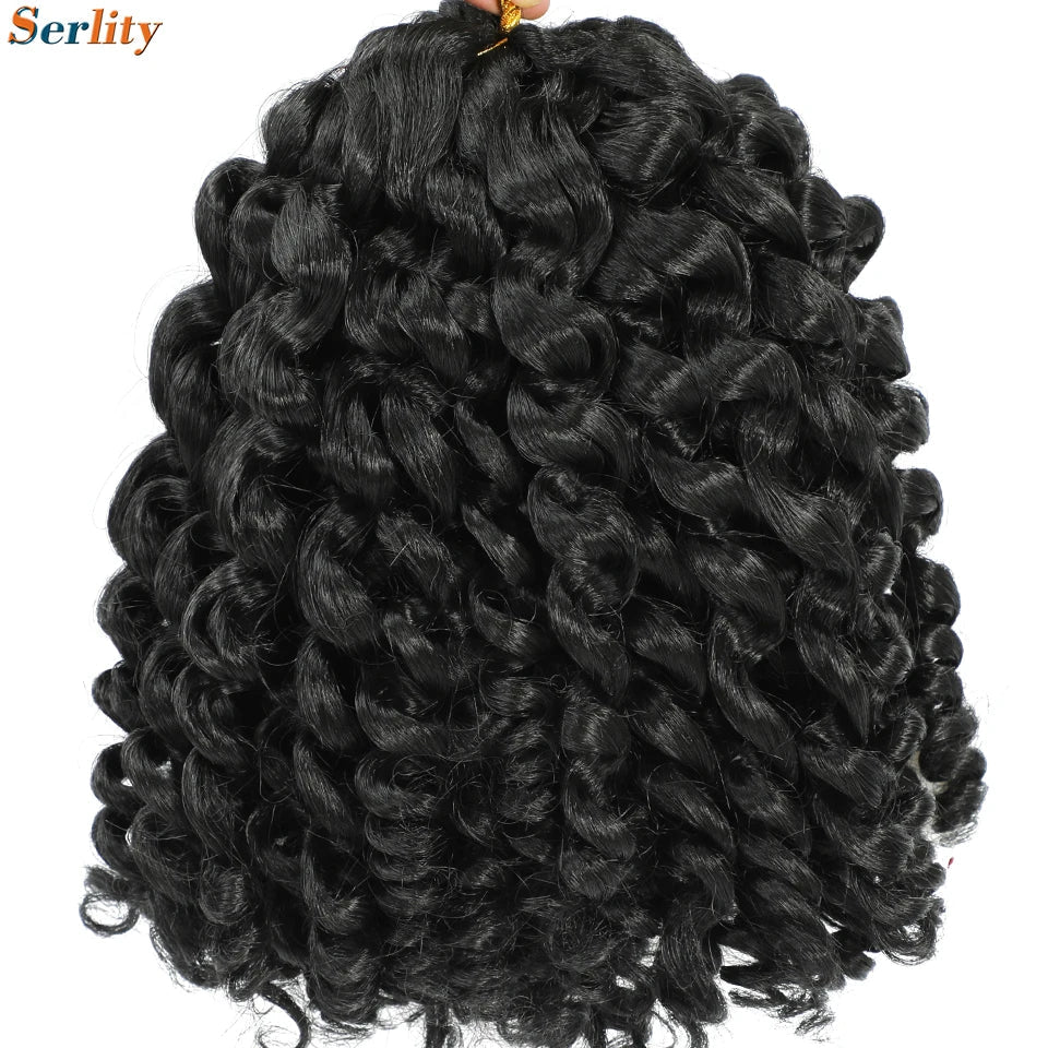 3 Packs Wand Curl Jamaican Bounce Crochet Hair 8inch T Purple 27 30 350 Bug Ombre Blonde Synthetic Jumpy Wand Curly Hair 60Roots