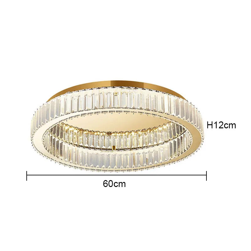 Modern Gold Crystal  Ceiling Chandelier  Led Indoor Lighting Decor