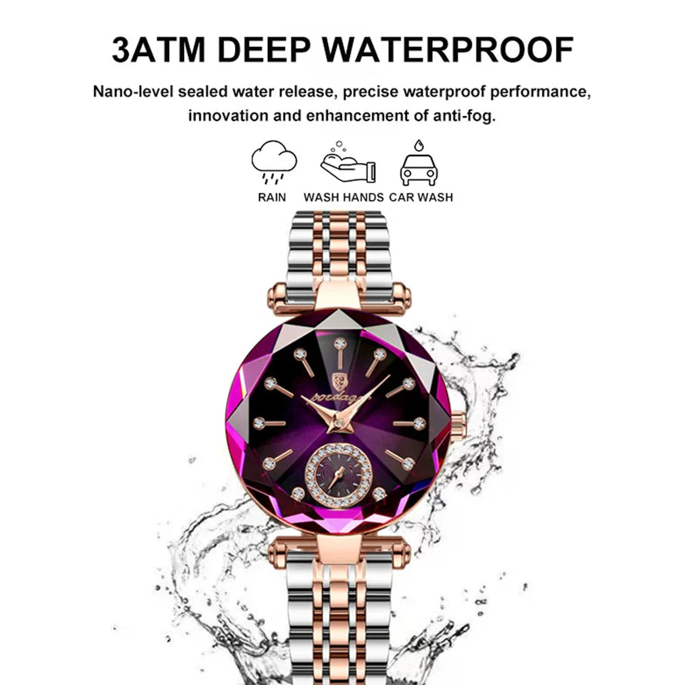 Luxury Elegant Ladies Wristwatch Waterproof Stainless Steel Watch for Woman Simple Casual Dress Women's Quartz Watches