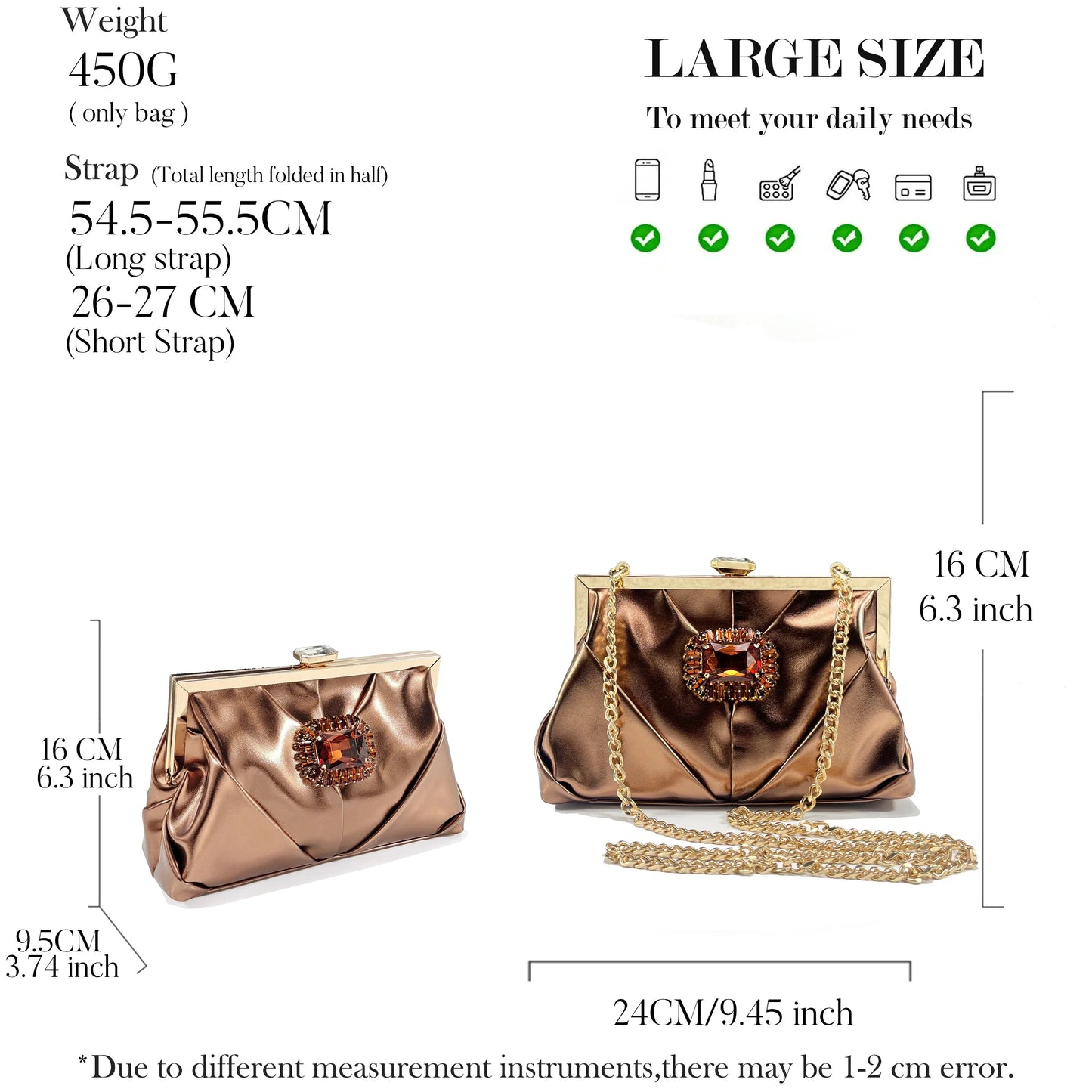 Elegant Women's Shoes and Bag Shiny Big Rhinestone Luxury Fashion Shoes Set