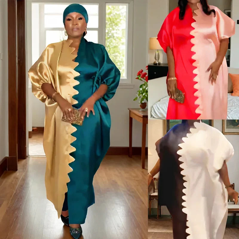 2025 African Dresses for Women Traditional Africa Clothing Dashiki Ankara Outfits Gown Abayas Robe Muslim Kaftan Maxi Long Dress