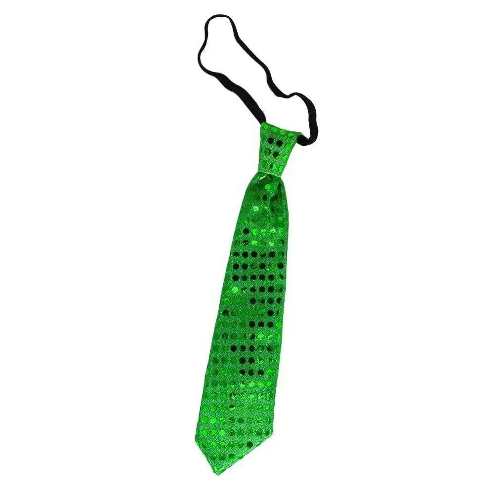 LED Sequin Fedora Hat & Glowing Necktie Set – Light-Up Festival & Party Accessories for Kids & Adults