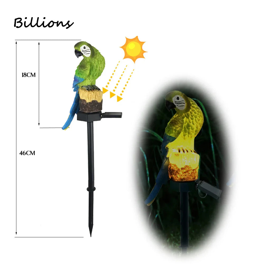 Solar Powered LED Owl Animal Home Artificial Flowers Garden Lights Waterproof