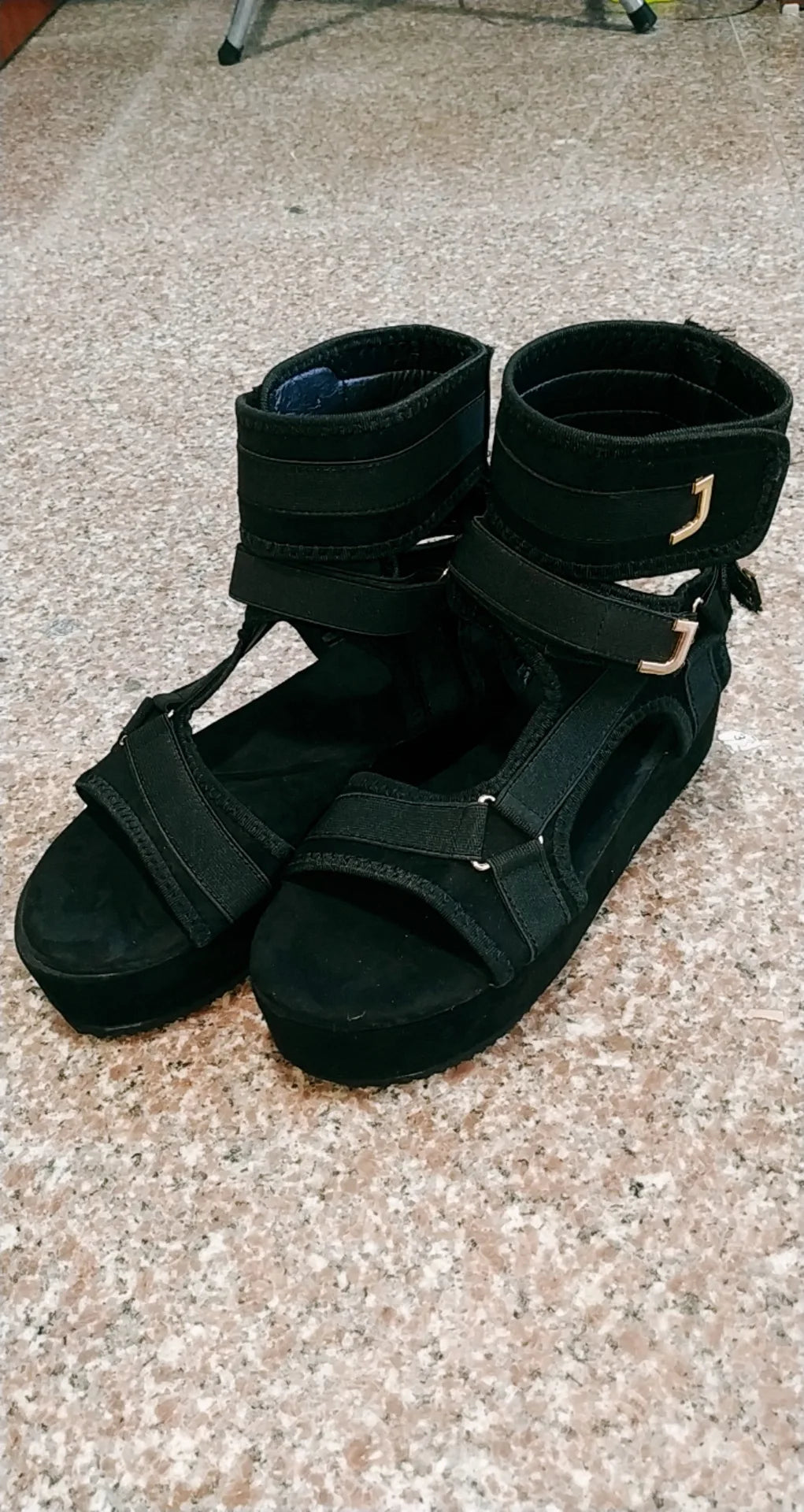Female Sandal Shoes Large Size Ankle Strap Open Toe High Heels Med Muffins shoe 2025 Summer Clogs Wedge Girls Big Peep High-heel