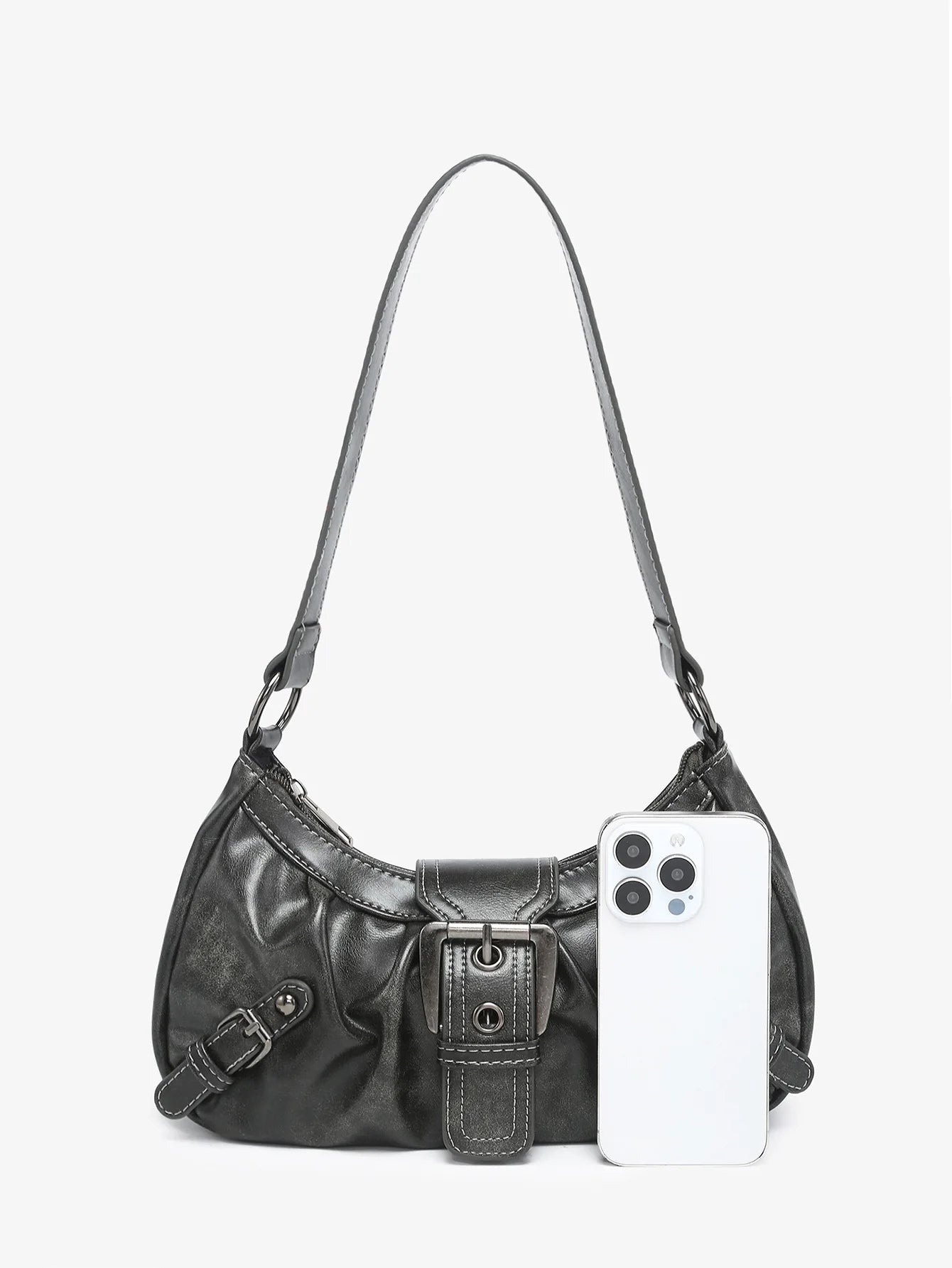 Hot Selling Maillard-Style Retro Small Bag Spicy Girl Y2K Wasteland-style Vintage Leather Shoulder Armpit Bag 2025
