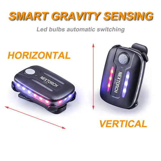 Led Shoulder Light Gravity Sensing Police Shoulder Lights Red Blue Led 360° Rotation