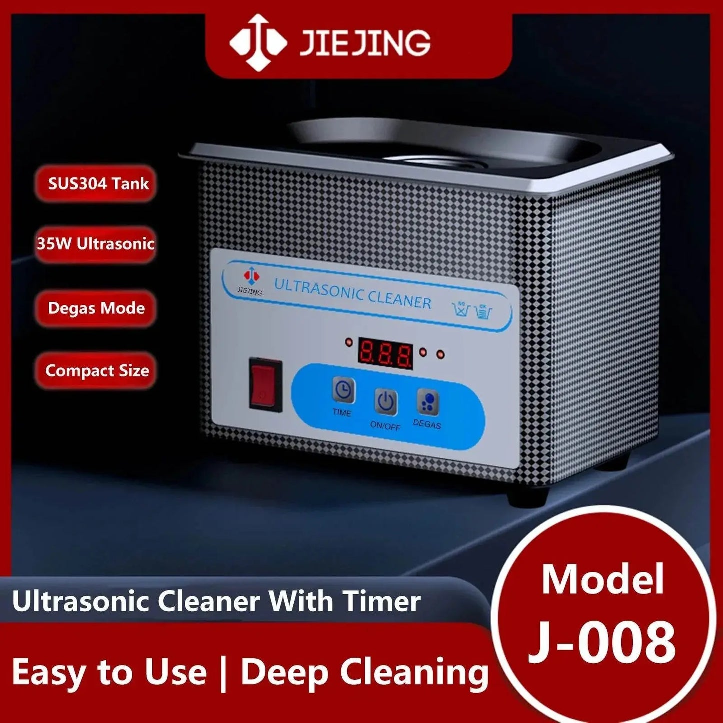 800ml Ultrasonic Jewelry Cleaner