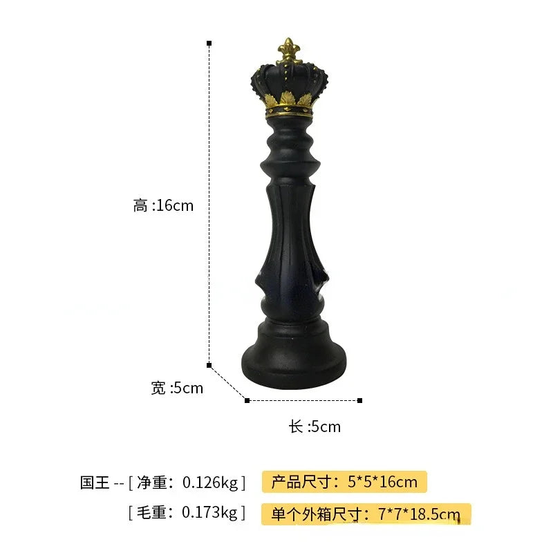 Resin Retro International Chess Figurine