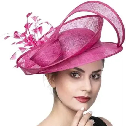 Christmas Sinamay Fascinator Perfect Wedding Hat Unique Derby Party Hat Fashion Church Hats Bride Headband Fascinators for Women