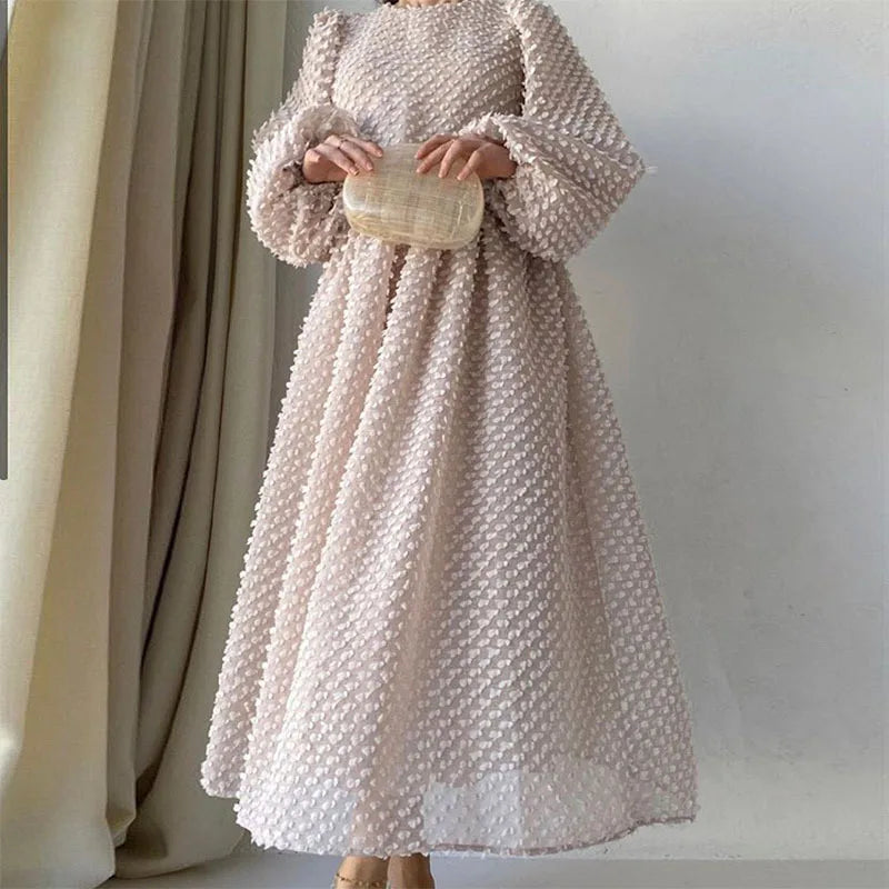 Women White Maxi Dress Party Vestidos Lantern Sleeve Sexy The Middle East Beach Elegant Summer New Long Dresses Prom Dress