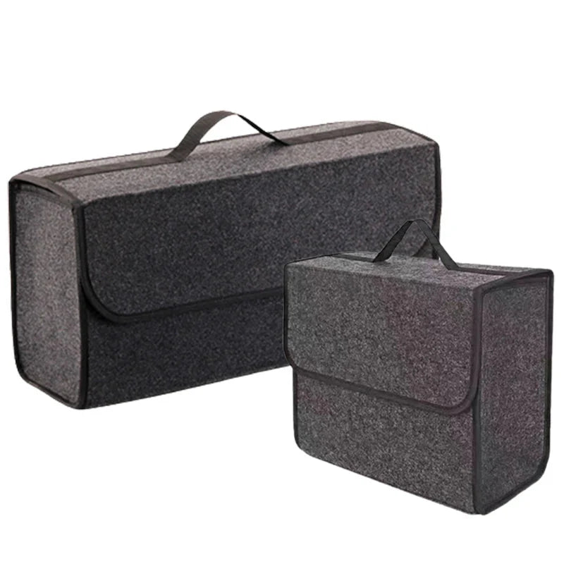 Gray Car Trunk Organizer Anti Slip