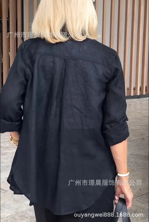 2025 Elegant 2-Piece Sets For Women Womens Cardigan Shirt Top Summer Solid Color Casual Shorts Two Piece New In Matching Sets