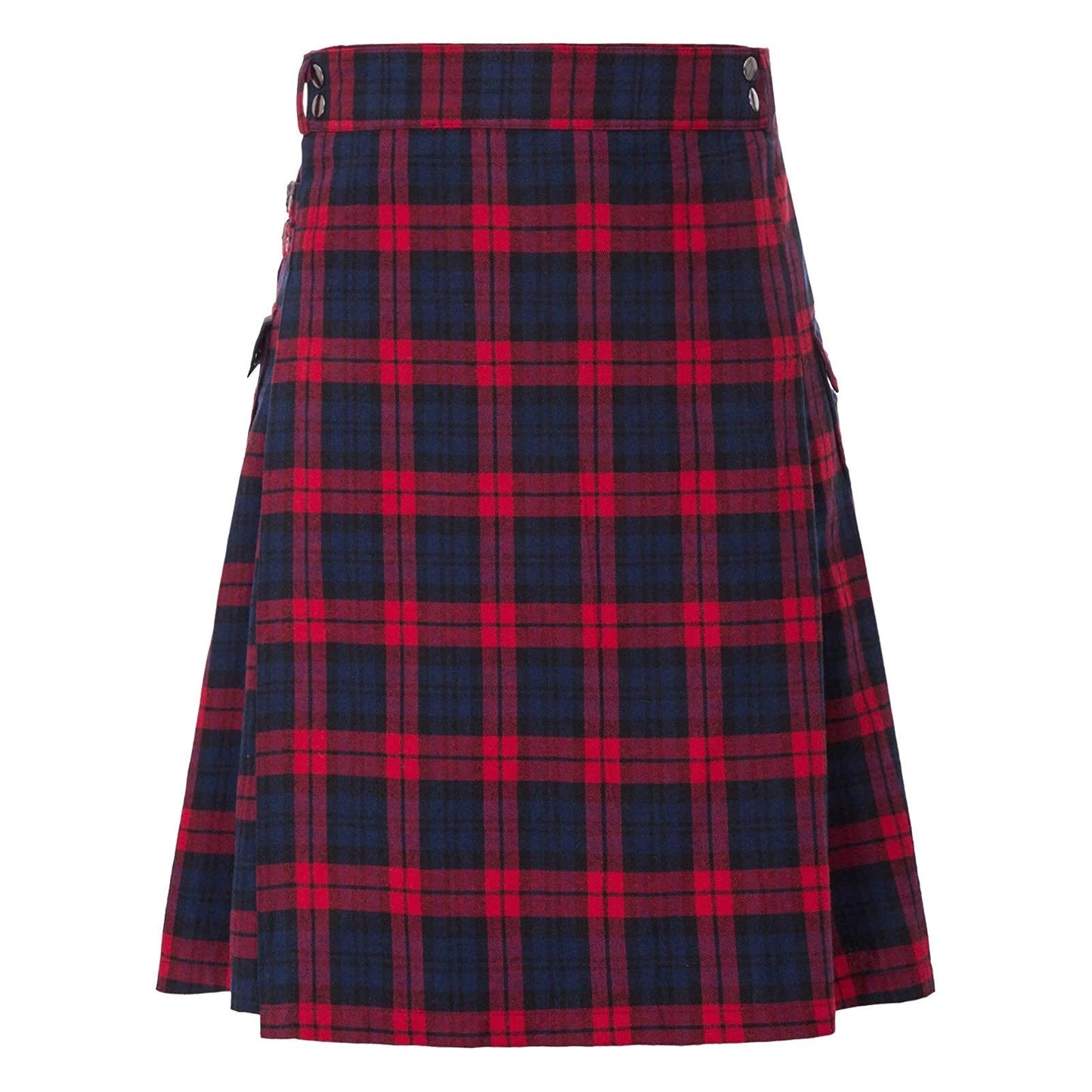 Men Fashion Pleated Scottish Tartan Kilt Pocket s