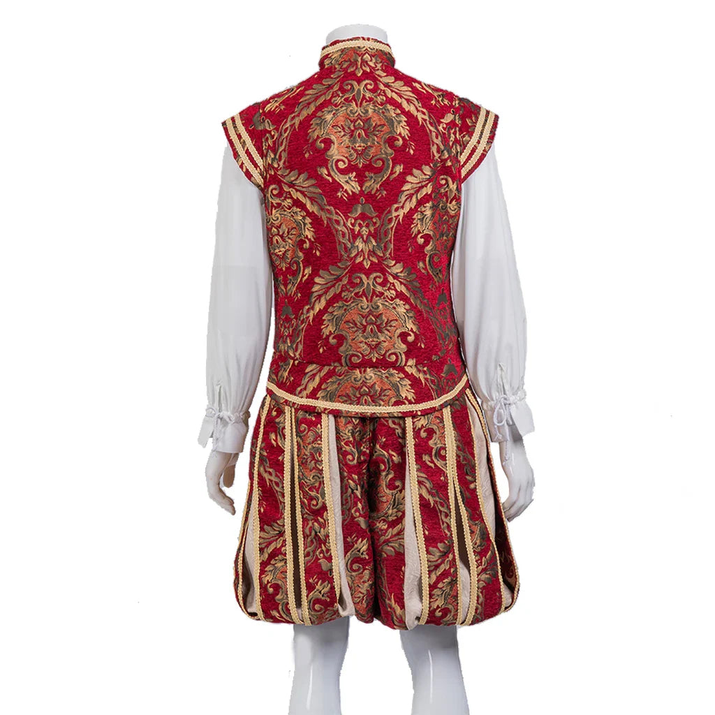 Men’s 15th‑Century Tudor Prince & King Renaissance Costume Vest & Pants Set – Authentic Elizabethan Outfit