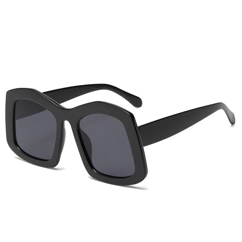 Retro Big Square Gradient Orange Sunglasses For Women New Fashion Luxury Designer Unique Oversized Ladies Sun Glasses Shades